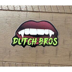 Dutch Bros October 2017 Vampire Lips Sticker RARE